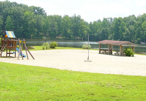 Picnic area and sandy beach
