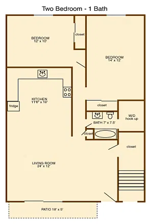 Floor plan 2 Bedroom