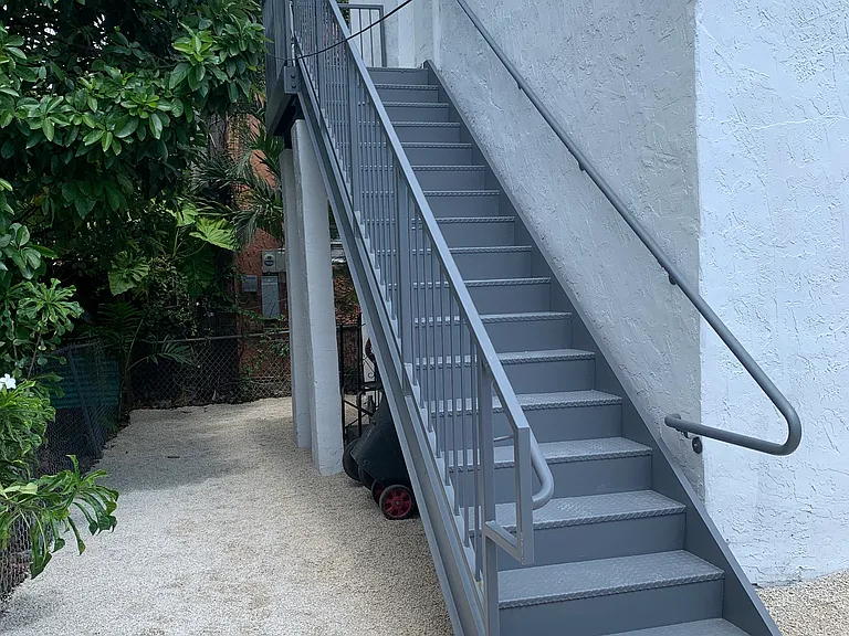 private fenced courtyard