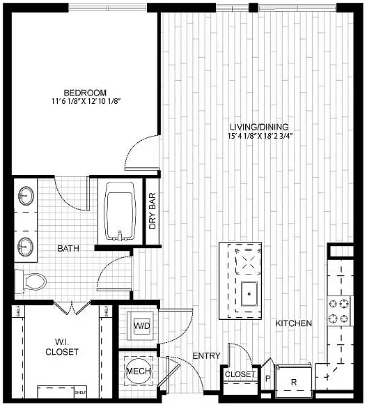 Floor plan 1 Bed/1 Bath-F_A03