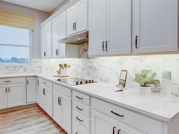Ample cabinet space in kitchen