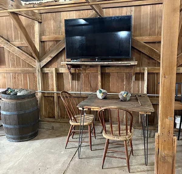 Plus a large smart TV