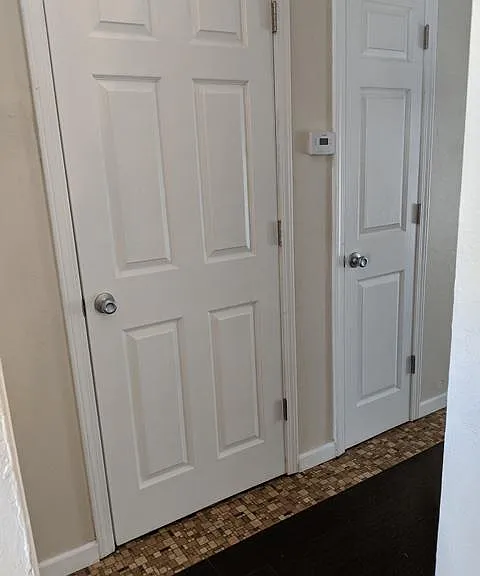 Coat Closet and Linen Closet