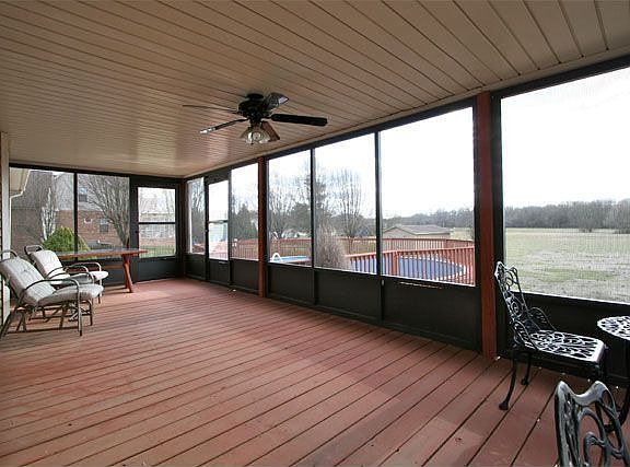 screened porch, pool with deck