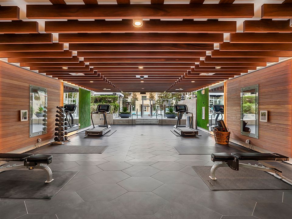 Outdoor fitness studio at 1600 Vine in Hollywood, CA.