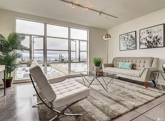 Furniture is for staging only. Unit is for rent unfurnished.