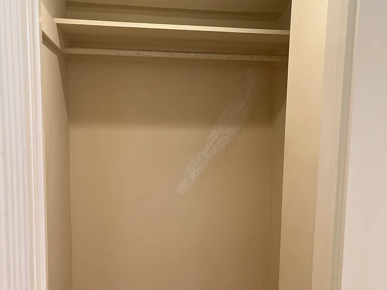 LARGE HALL CLOSET PROVIDES ADDITIONAL STORAGE