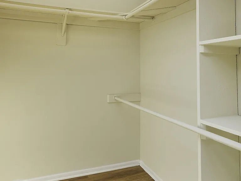 Walk-in closet with built-in shelving