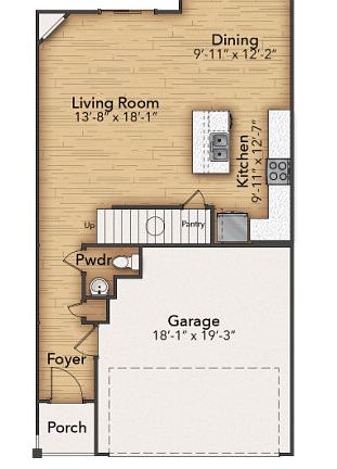 The Allegany Townhome Plan, The Reserve at Grassfield, Chesapeake, VA ...