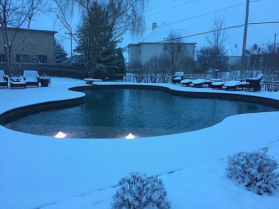 heated inground pool