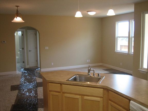 View of living room from kitchen.