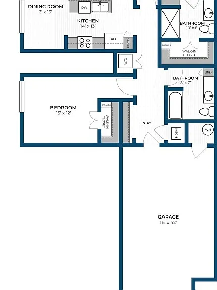 Floor Plan 2A | Seasons at Mount Pleasant | Apartments in Mount Pleasant, WI Floor Plan 2A | Seasons at Mount Pleasant | Apartments in Mount Pleasant, WI