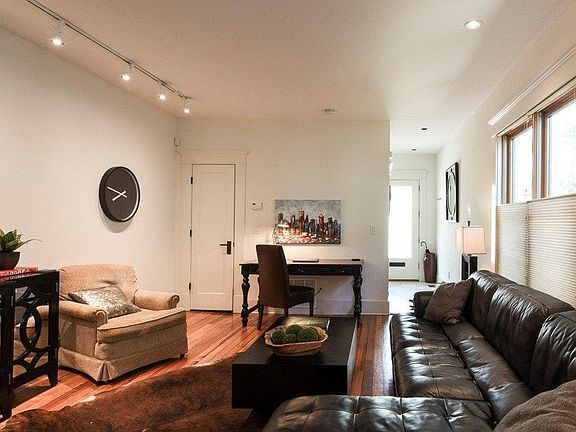 Living area looking towards entry