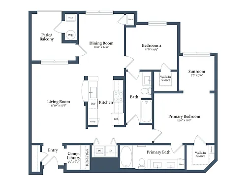 Floor plan 2x2A
