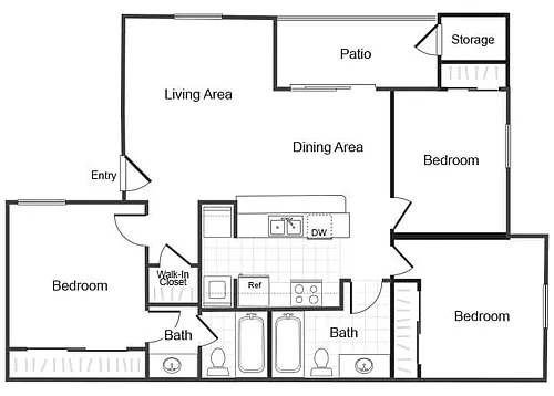 Floor plan C1 - Income Restricted
