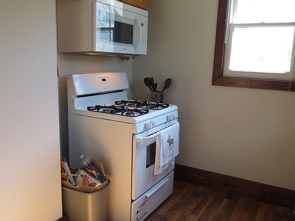 gas stove and microwave