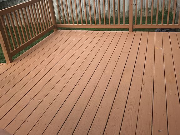 Freshly painted deck