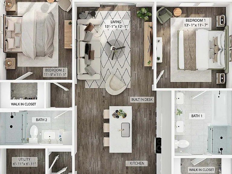 2BR/2BA - B3 2BR/2BA - B3
