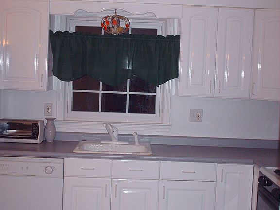 Gleaming kitchen cabinets