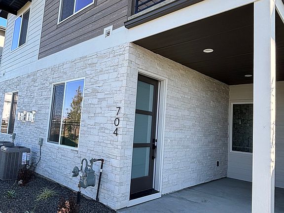 Covered front porch entry