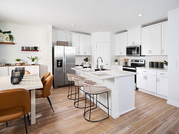 Kitchen in the Zion floorplan modeled at Bradbury Creek