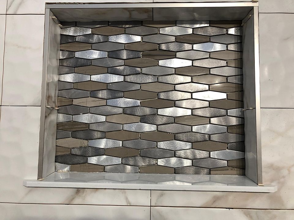 New Tile in Shower Niche