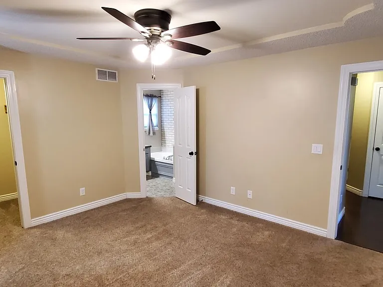 Master bedroom, walking closet, spa-like en suite bath