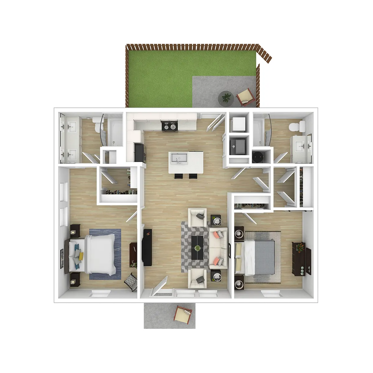 Floor plan 2br Cottage
