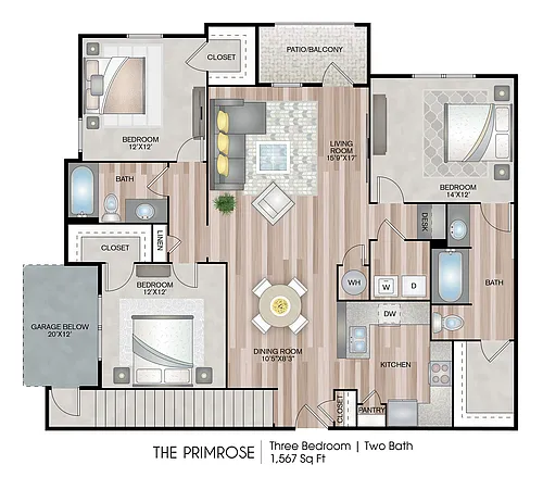 Floor plan The Primrose - Premium Upgrade