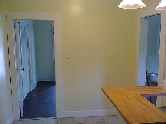 kitchen to front room and bathroom