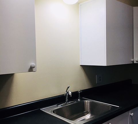 New sink and light fixtures.