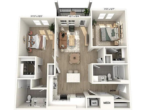 Floor plan BF2-1184sf-Upgrade