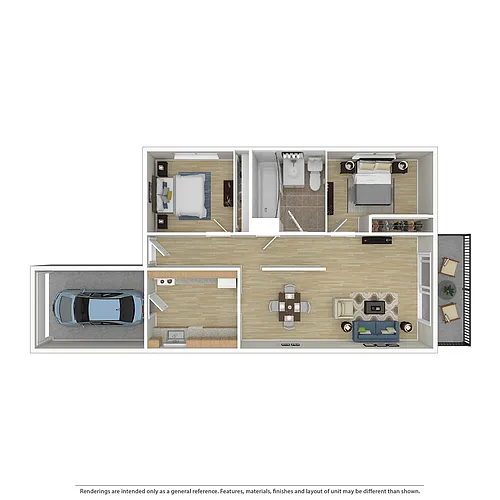 Floor plan 2 Bedroom _ 1 Bath