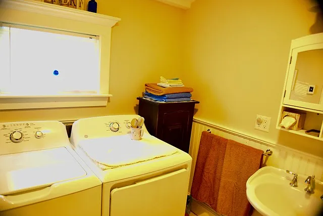 Washer and dryer.