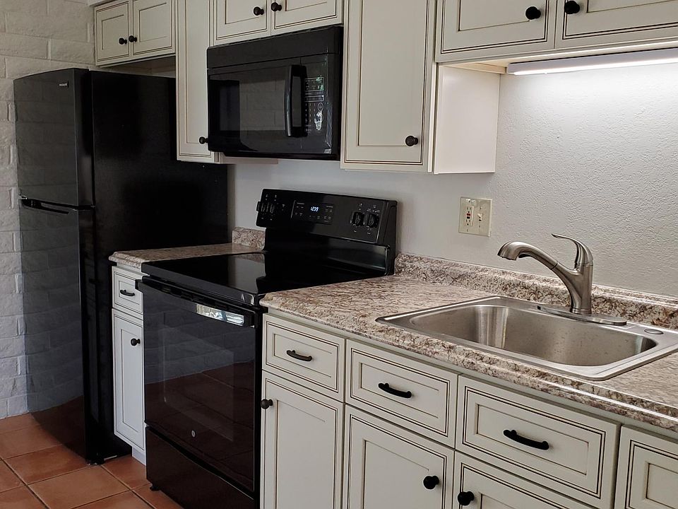 Kitchen with new cabinets and appliances.