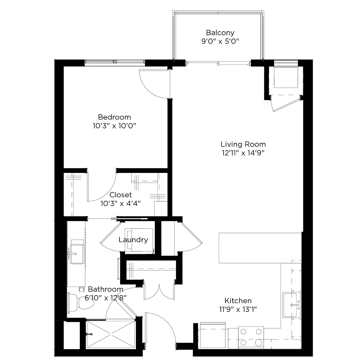 Floor plan B1-C