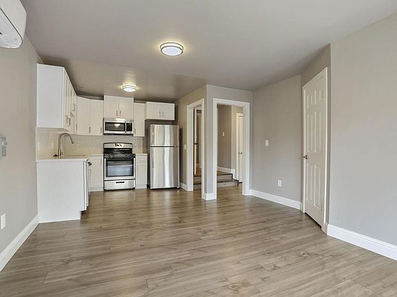 Kitchen open to dining and living space