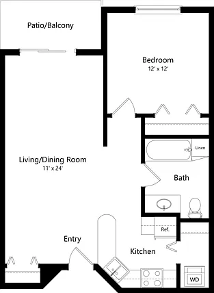 Floor Plan A | Riverwood Apartments | Apartments in Kenosha, WI Floor Plan A | Riverwood Apartments | Apartments in Kenosha, WI