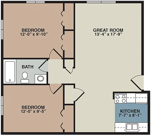 Floor plan 2 Bedroom