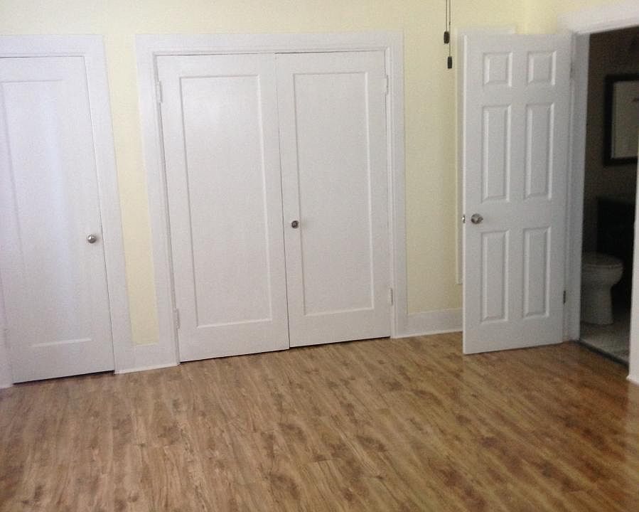 Living room with new laminate flooring