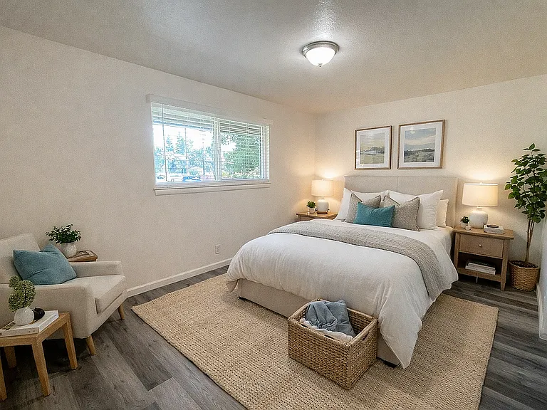 bedroom staged
