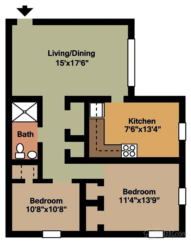 Floor plan Two Bedroom