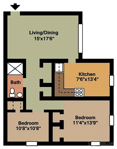 Floor plan Two Bedroom