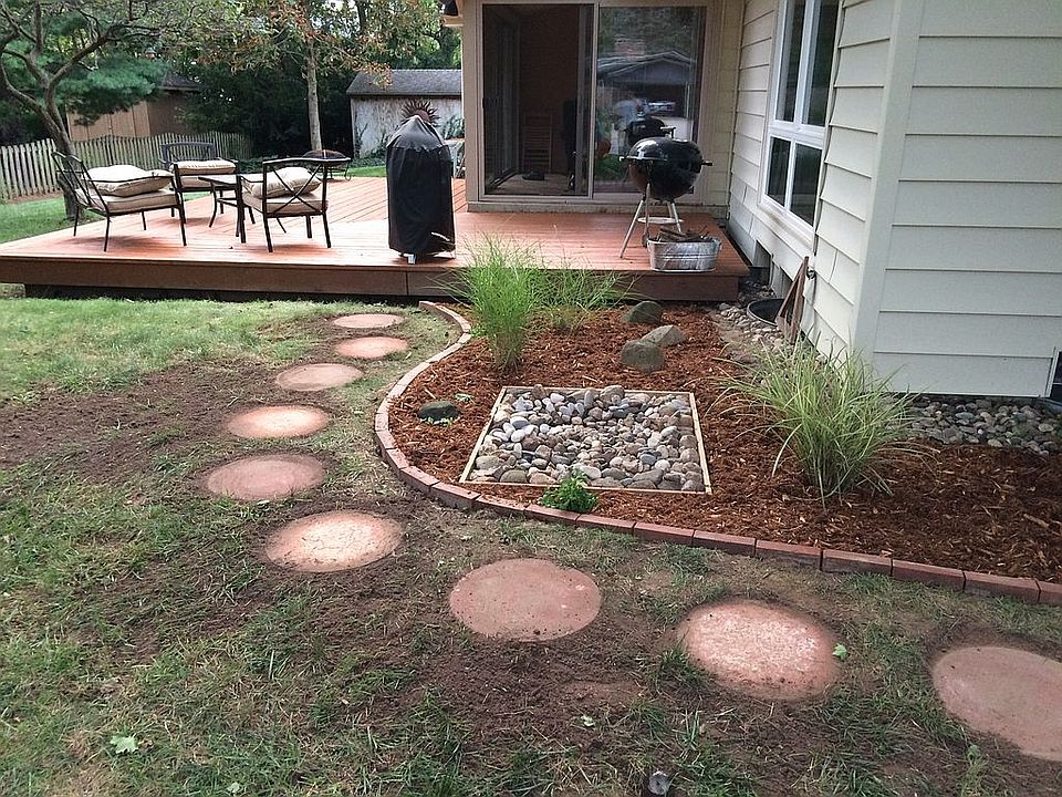 Asian garden off deck