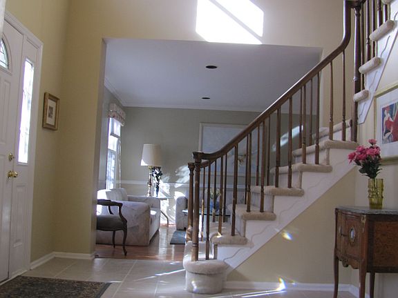 Foyer view w/new tile floor