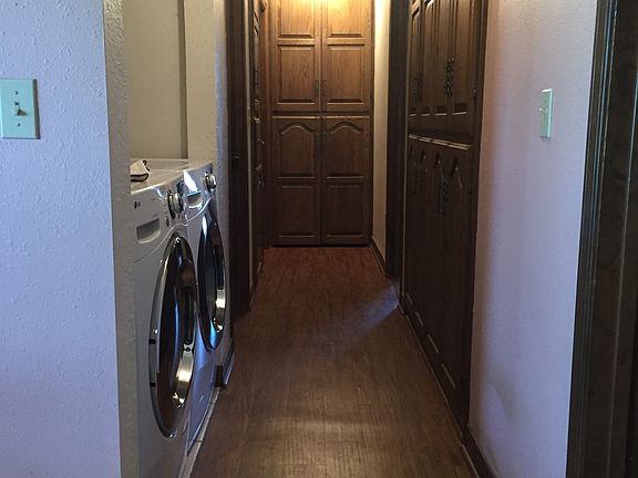 hall with many cabinets