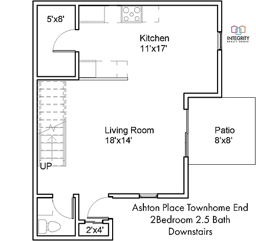 Floor plan 2 Bed Townhome