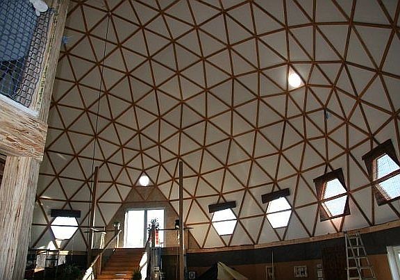 70ft wide diam.  44ft high 