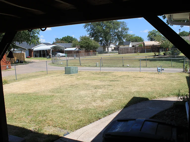 A secure, fully fenced backyard