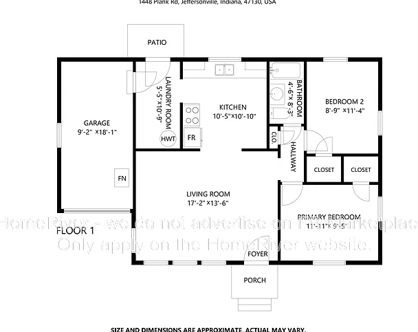 2 bed, 1.0 bath, 832 sqft, $1,250 — Photo 2